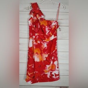 Zoda size 8 dress Woman’s one bare shoulder one ruffled no sleeve.
